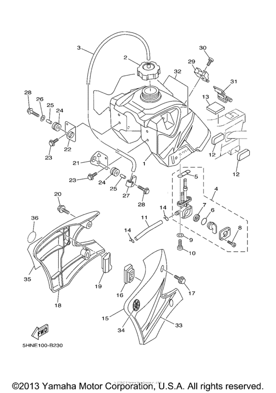 TTR90ER Топливный бак