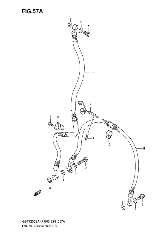 GSF1250S Передние тормозные трубки