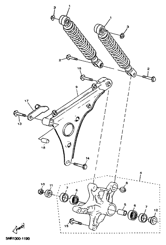 Rear arm. suspension