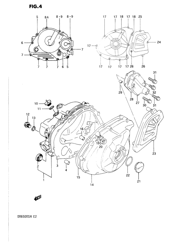 Crankcase cover ass`y  (v
