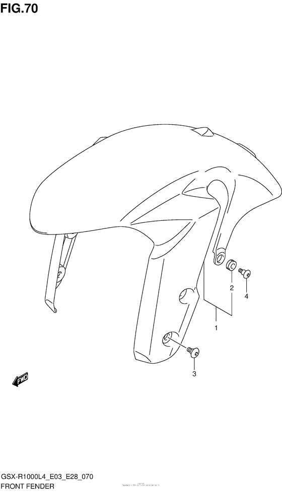 GSX-R1000 Front Fender (Gsx-R1000L4 E33)