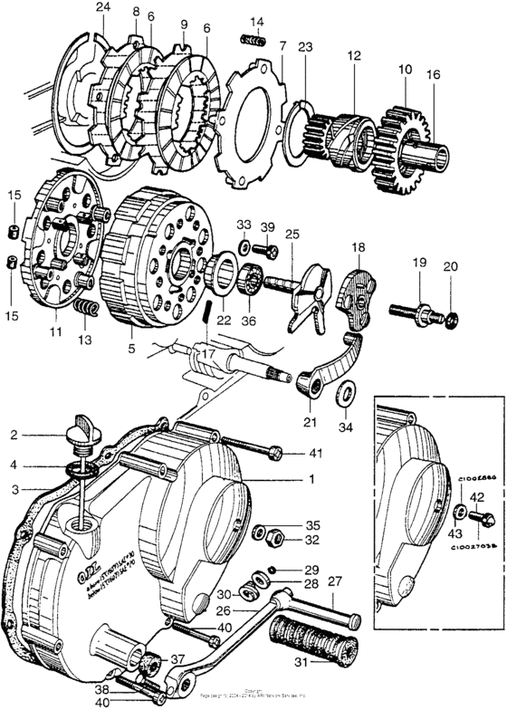 Clutch + right crankcase cover