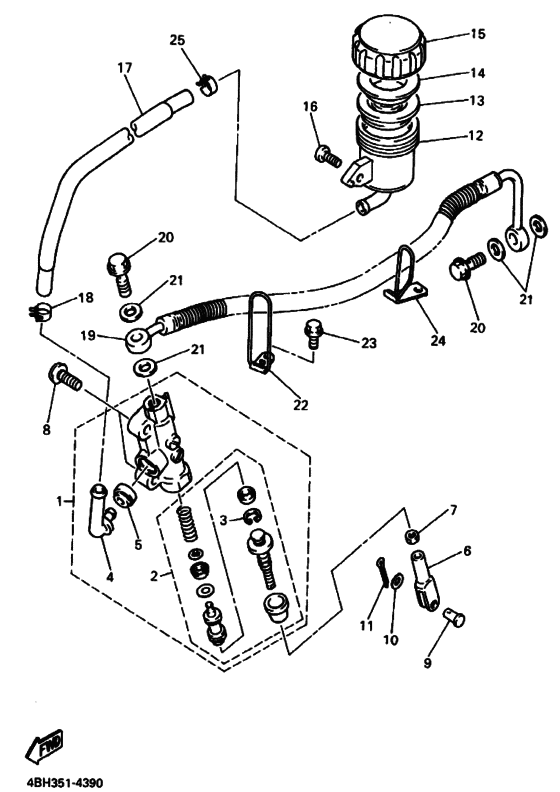 GTS1000A Задний тормозной цилиндр