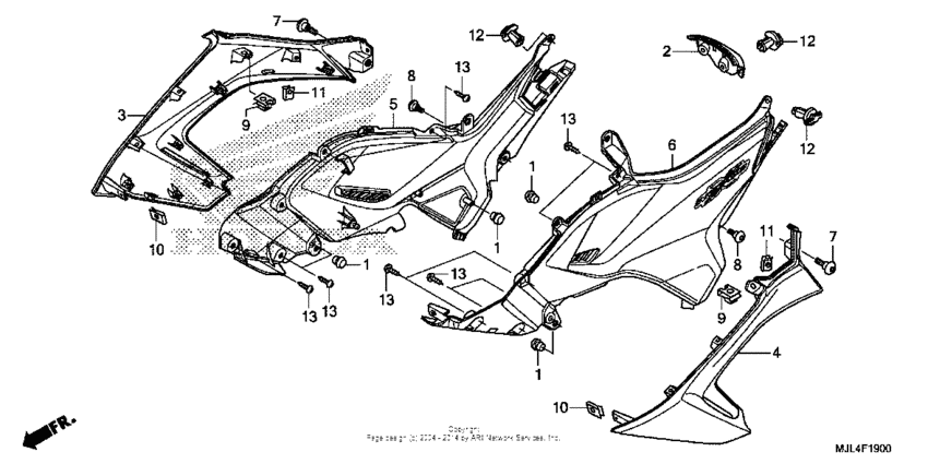 NC700X Боковые обтекатели