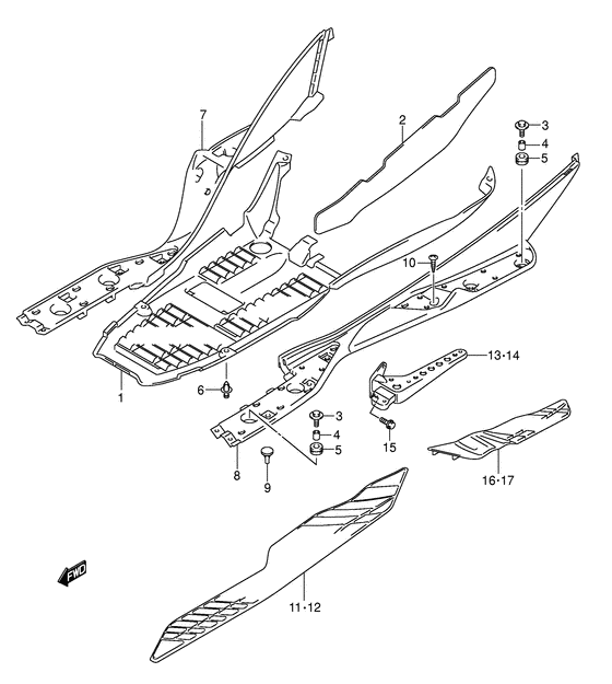 AN400 Щиток облицовочный задний