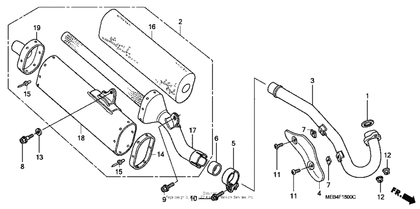Exhaust muffler ('02)