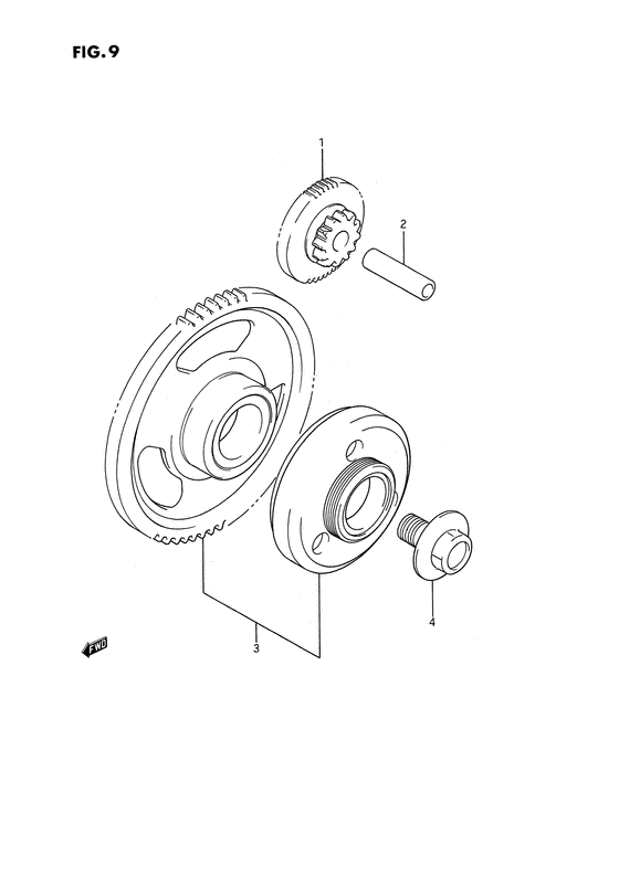 GSX1100 Муфта стартера
