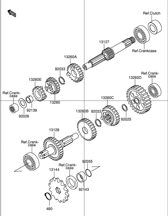 DR-Z110 Трансмиссия