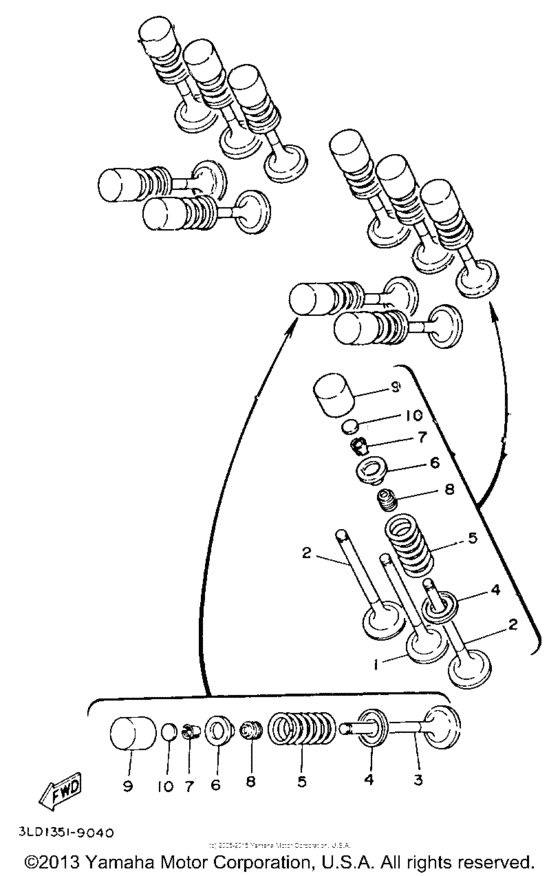 TDM850E Клапана