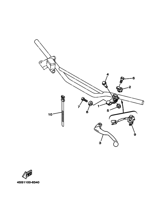 WR250Z Handle switch. lever
