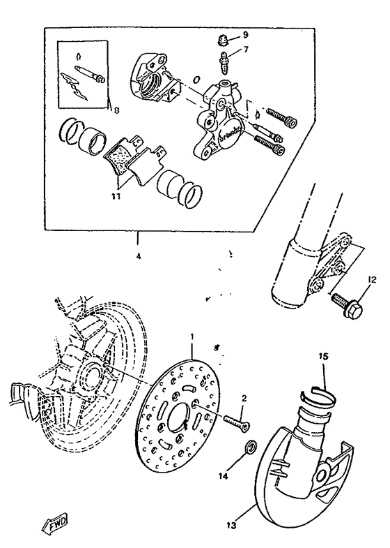 CW50RSX Передний тормоз