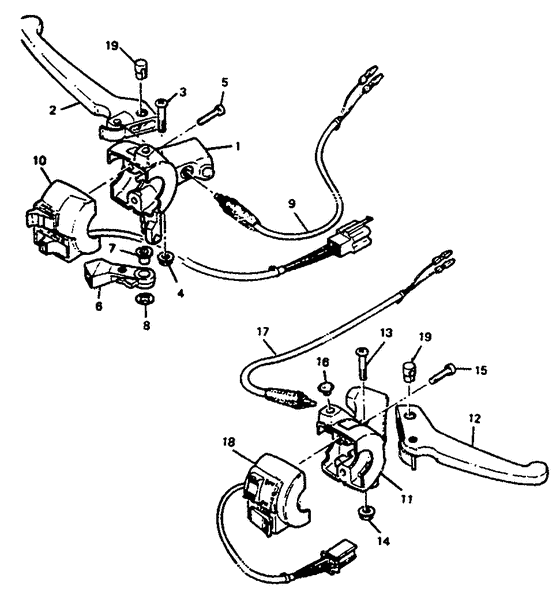 Handle switch. lever