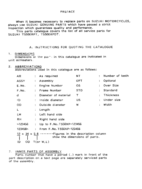 TS50 Catalog preface