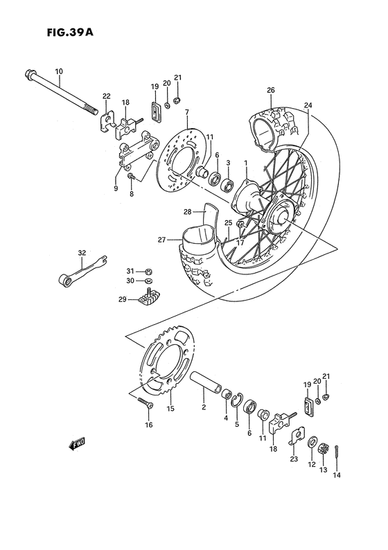 Rear wheel complete assy