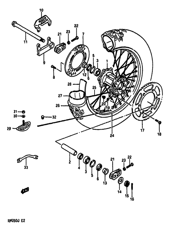 Rear wheel complete assy