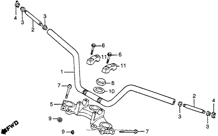 Handlebar + top bridge 85