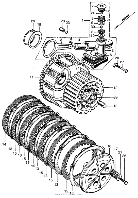 Clutch + oil pump