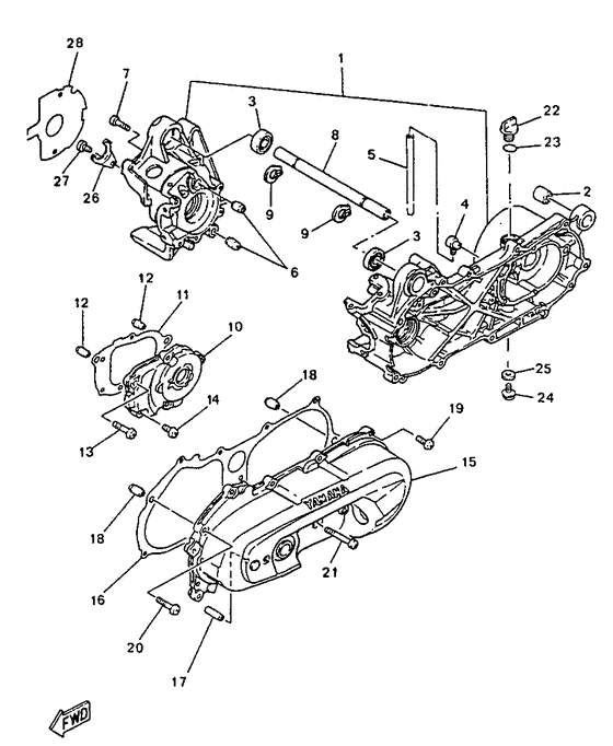 YN50R Картер двигателя