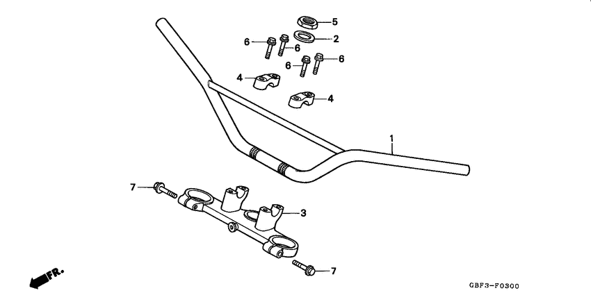 CR80RB Handle pipe / top bridge