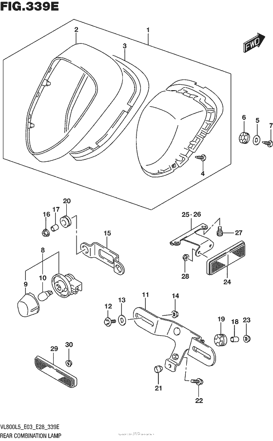 VL800B Rear Combination Lamp (Vl800Tl5 E33)