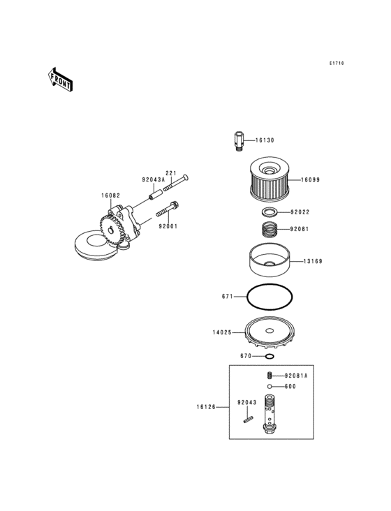 ZR750 Масляный насос и фильтр