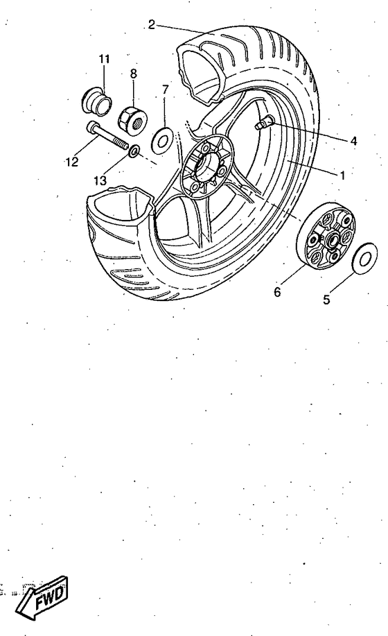 YQ50 Переднее колесо