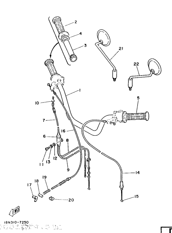Steering handle. cable