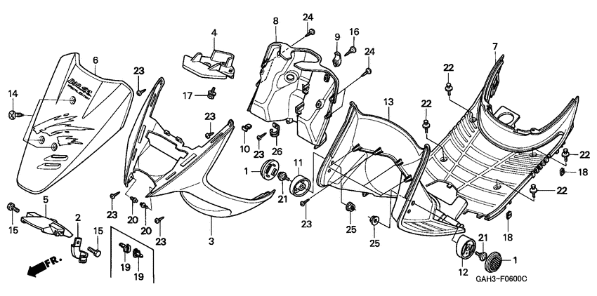 Front fender/step floor