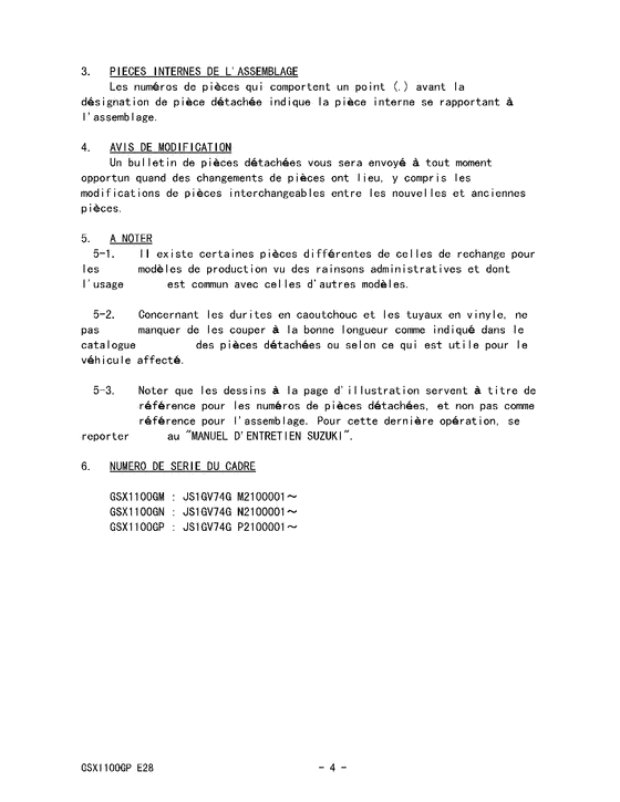 GSX1100 Catalog preface