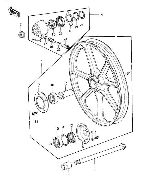 Front wheel/hub