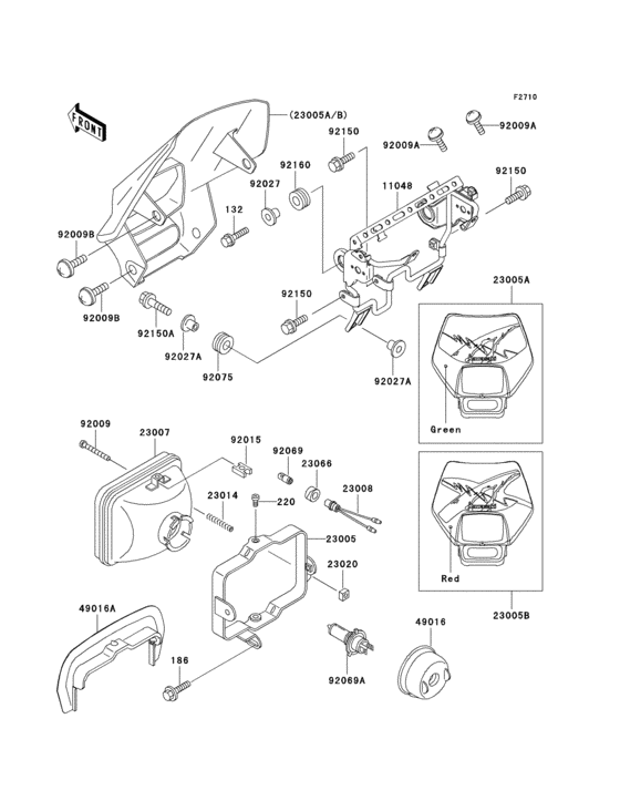 Headlight(s)(klx250-e1/e2)