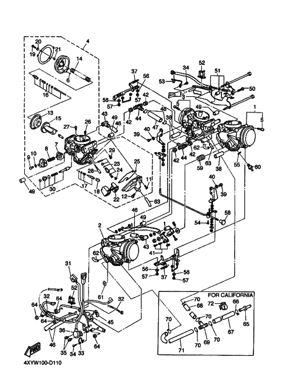 XVZ13TFS XVZ13TFMV Carburetor assy
