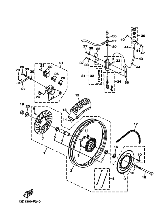 Заднее колесо & brake system
