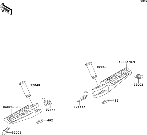 ZX750 Подножки