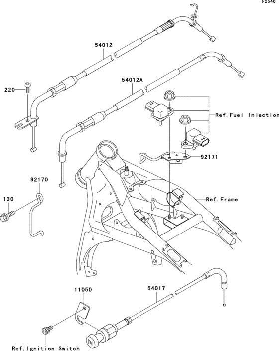 VN1500 Тросы управления