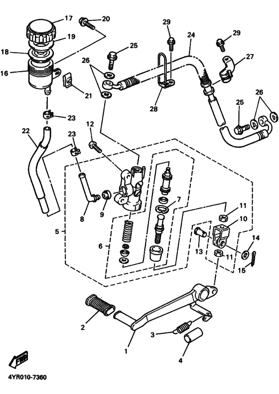 Rr master cylinder assy