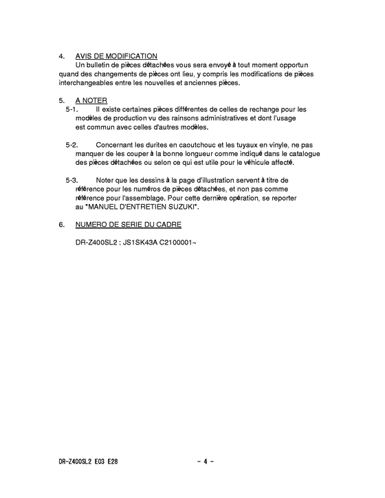 DR-Z400 Catalog preface