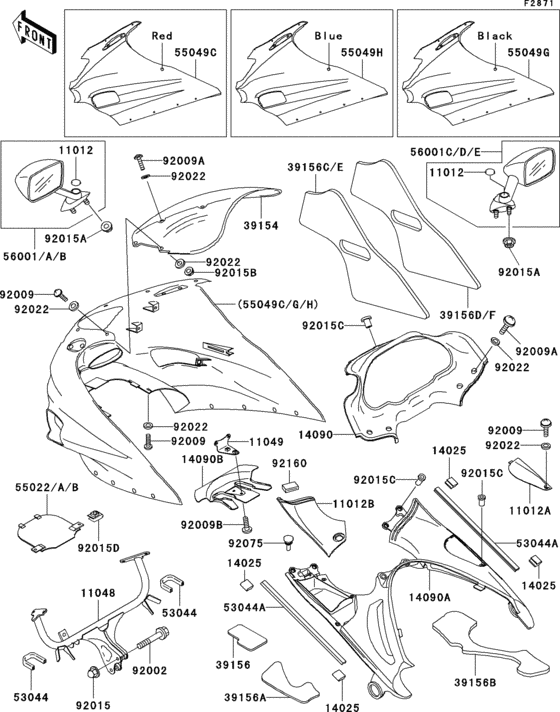 Cowling(1/2)(zx1100-d3)