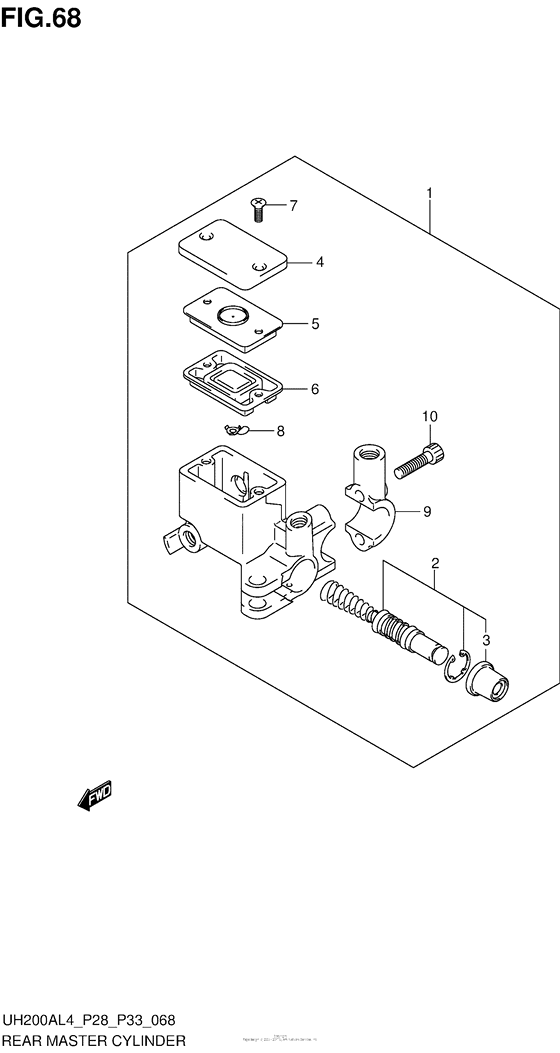UH200 Задний торм цилиндр