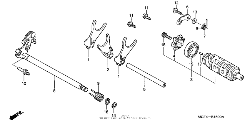 RVT1000R Вилка переключения передач