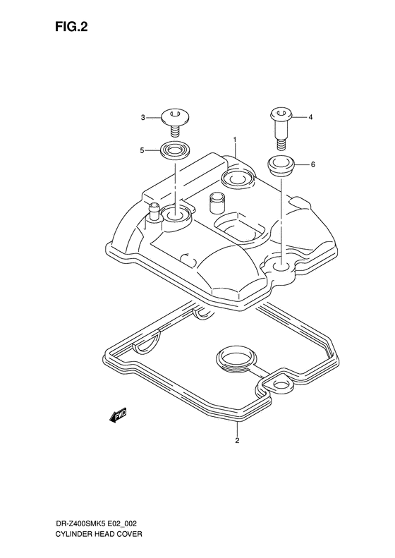 DR-Z400 Крышка головки цилиндров