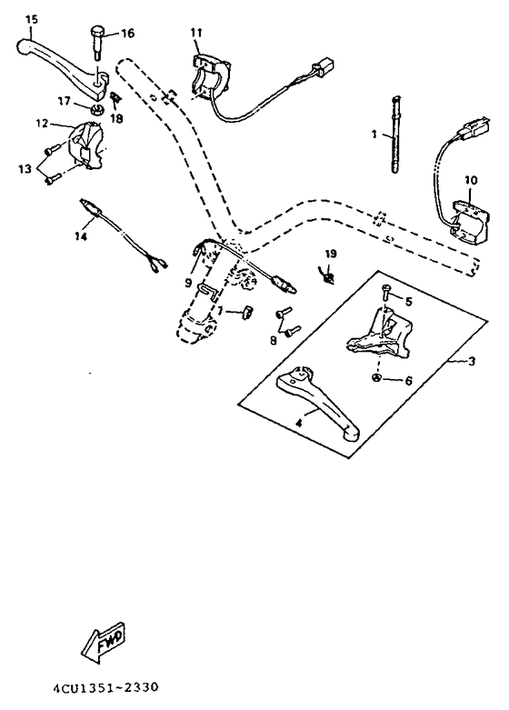 Handle switch. lever