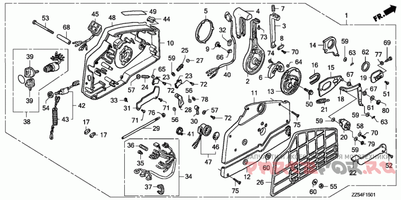Honda bf50 схема