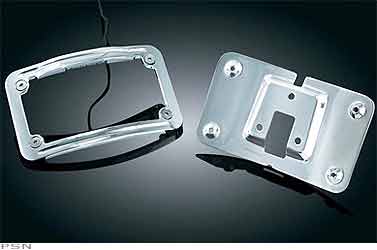 L.e.d. lighted curved license plate frame