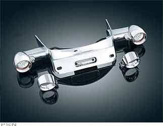 License plate bracket with red l.e.d. turn signals for vtx