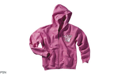 Youth hot pink arctic cat zip hoodie