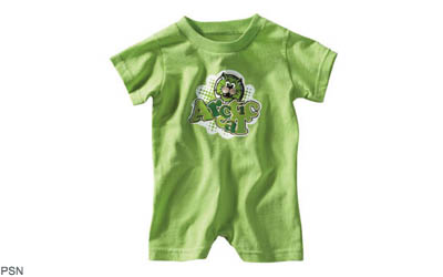 Youth lime arctic cat romper