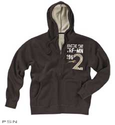 Macaroon cocoa full-zip hoodie
