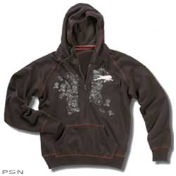 1/4 zip tangerine hoodie