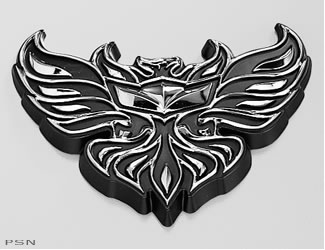 Chrome backrest emblem